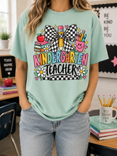 Load image into Gallery viewer, Kindergarten Teacher Shirt, Comfort Colors Teacher Tee, Cute Kindergarten Shirt, Back to School Teacher Shirt, Teacher Gift