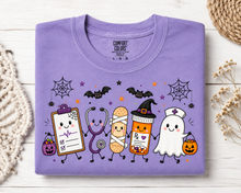 Load image into Gallery viewer, Nurse Holiday Shirt | Cute Halloween Nurse Shirt | Spooky Healthcare Worker Tee | Medical Halloween Shirt | Nurse Ghost Shirt | Nurse Gift