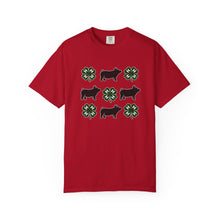 Load image into Gallery viewer, 4-H Mom Shirt | 4h Gift | 4h Gift Ideas | 4-H Tshirt | Livestock Shirt | Show Pig Shirt | Pig and Clover Pattern T-Shirt | Farm Animal Tee