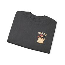 Load image into Gallery viewer, Boo Jee Ghost Halloween Sweatshirt, Spooky Crewneck Jumper, Scary Unisex Pullover, Ghostly Halloween Top, Halloween Costume Apparel
