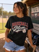 Load image into Gallery viewer, Baseball Mom T-Shirt | Baseball Theme | Baseball Moms Club | Gameday Baseball Tee | Women's Baseball Shirt | Sports Mom Shirt | Game Day Tee
