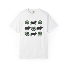 Load image into Gallery viewer, 4-H Mom Shirt | 4h Gift | 4h Gift Ideas | 4-H Tshirt | Livestock Shirt | Show Pig Shirt | Pig and Clover Pattern T-Shirt | Farm Animal Tee
